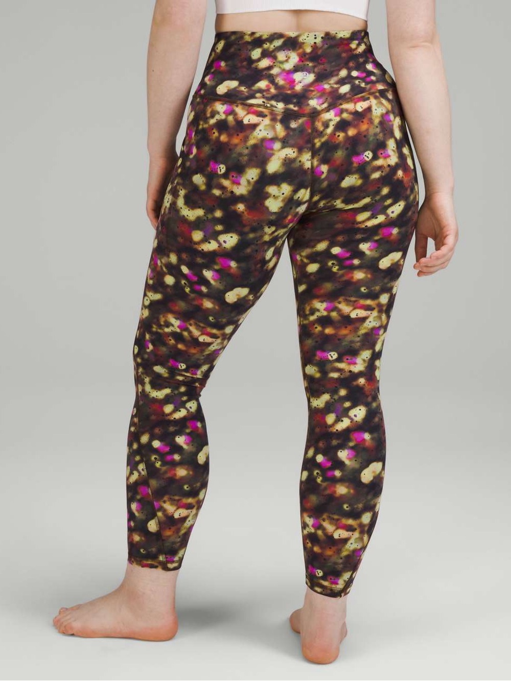 075. Lululemon Align HR Pant with Pockets 25" Soft Focus Splatter Green 2 NWT - Picture 6 of 8